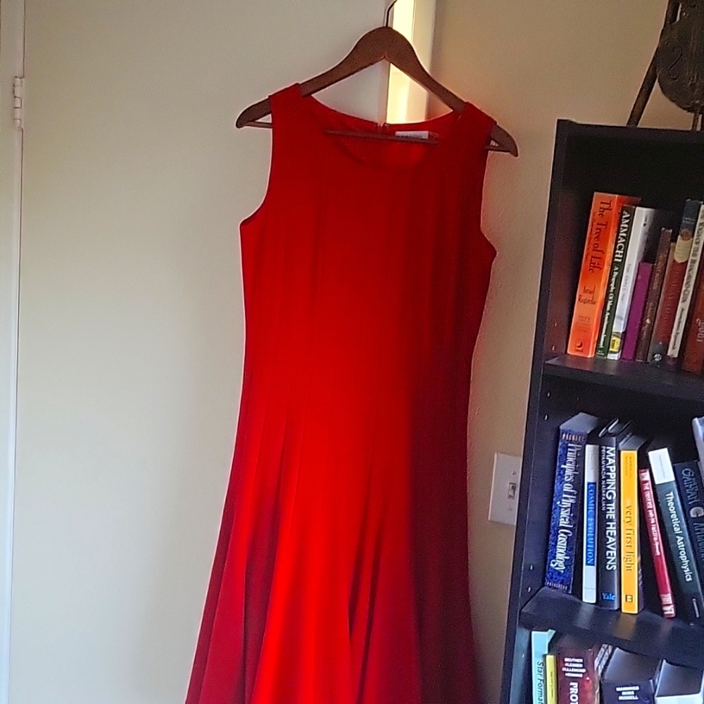 Red Calvin Klein dress
